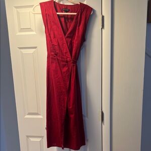 Banana Republic Vibrant Red Midi Dress